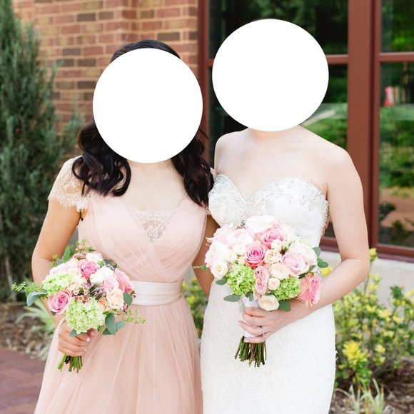 BHLDN Jenny Yoo Blush and Gold Bridesmaid Dress - Picture 5 of 8